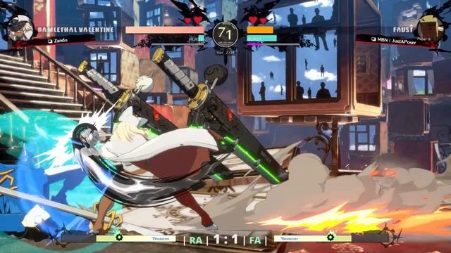 GGST ▰ Zando (Ramlethal Valentine) vs JuxtAPoser (Faust). Guilty Gear Strive High Level Gameplay