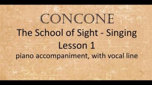 No.1: Concone School of Sight-Singing