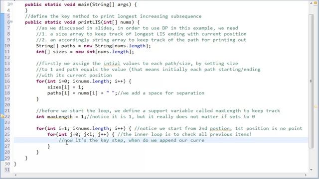 Programming Interview 49: Print Longest Increasing Subsequence (LIS) using Dynamic Programming