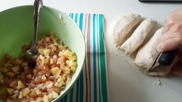ТРЕУГОЛЬНИЧКИ С КАРТОФЕЛЕМ И МЯСОМ. ЭЧПОЧМАК