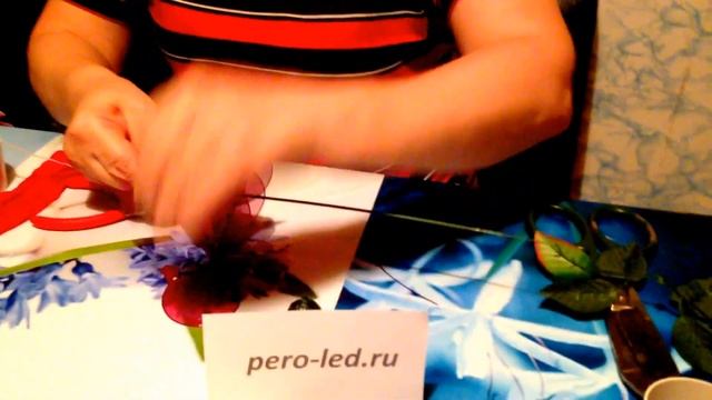 Роза с бутоном из цветного капрона! смотреть онлайн