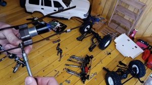 Тюнінг WPL C54 1/16 Toyota LC80 Металева роздатка та ходова для радіокерованої машинки WPL C54