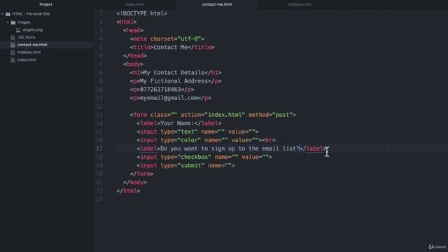 Day 42 - Web Foundation - Intermediate HTML - 6 HTML Forms