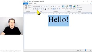 Using a Word Processor ? Learn English Verbs & Vocabulary: Easy Beginner Comprehensible Input Lesso