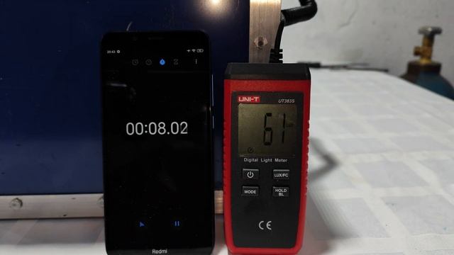 Фонарик  наключный из нержавейки. Измерение характеристик.