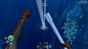 How to use Floating Air Pump and Pipes Subnautica Below Zero