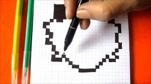 Супер Кот Как рисовать по клеточкам © How to Draw Pixel Art for Kids
