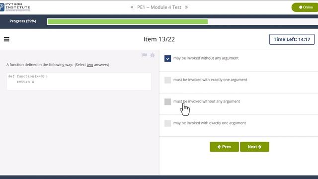 Python Essentials 1 Module 4 Test with explanation