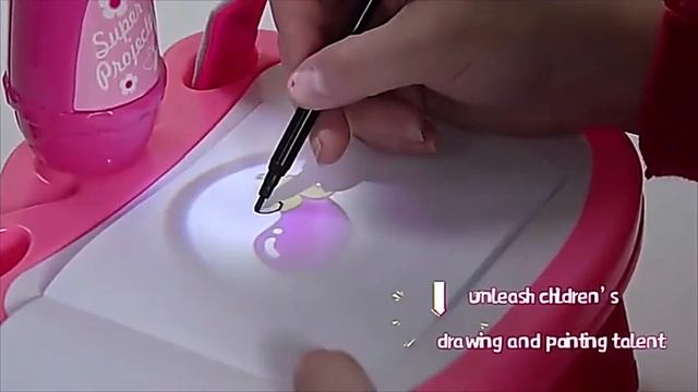 Волшебная доска для рисования со световым проектором для детей розовый смотреть онлайн