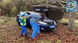 Дети и Машина. Диана, Даня и Милан на полицейской машине. Манкиту