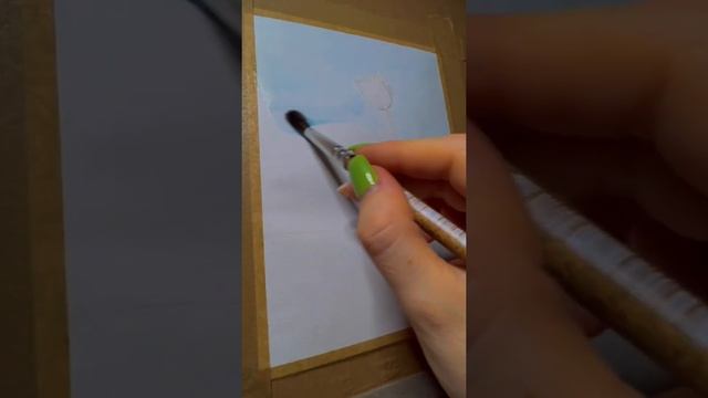 Не умею рисовать акварелью ! Но обязательно научусь))присоединяйтесь #акварель #тюльпан #весна #art смотреть онлайн