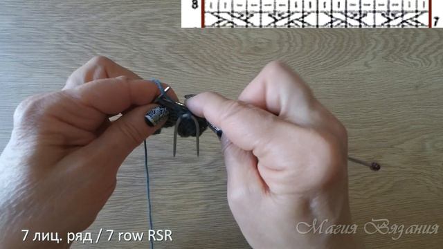 Узор с косами.  Лёгкий и эффектный.