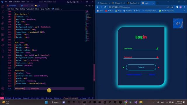 How To Create Login Form Using HTML CSS & JavaScript