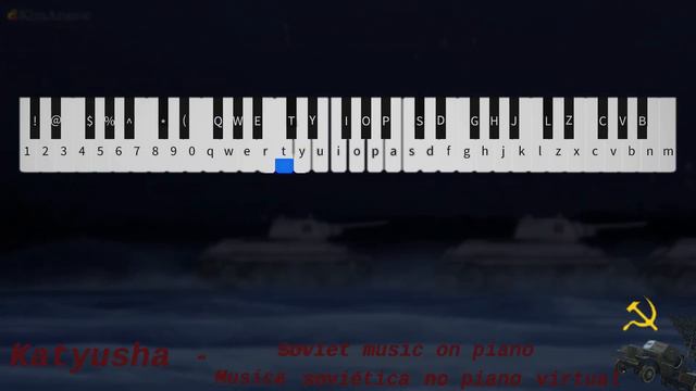 ☭ KATYUSHA - Virtual piano Tutorial ☭
