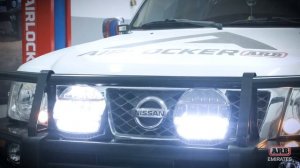 ARB Intensity IQ Driving Light Installation at NISSAN Patrol Y61 ( UAE ) at ARB Emirates