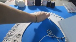 Вяжем воротничок на вязальной машине.