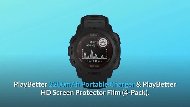 Garmin Instinct Solar Tactical Power Bundle with PlayBetter HD Screen Protectors & Portable Charger смотреть онлайн