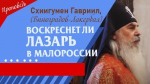 Воскреснет ли Лазарь в Малороссии? Проповедь о.Гавриила. Кавказский скит. Верую @user-gw3kj1lb7j