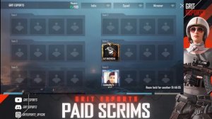 GRIT ESPORTS PAID SCRIMS LIVE WITH ILLICIT THOR - BGMI SCRIMS LIVE