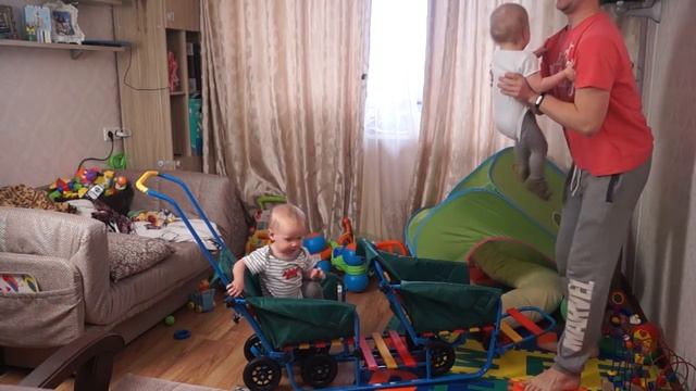 Санки для двойни с колесами смотреть онлайн