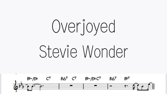 Stevie Wonder " Overjoyed " play flute. Play movie with score & chord смотреть онлайн