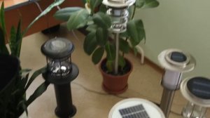 Садовые фонари на солнечных батареях.