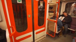 Czech Republic, Prague, metro ride from Křižíkova to Florenc