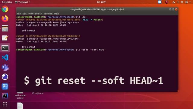 Undo last commit but keep changes in git | Code Simple