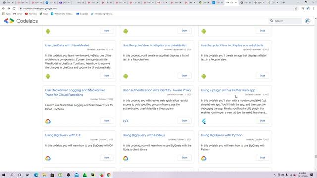 Google Developers Codelabs  guid, tutorial, hands-on coding experience