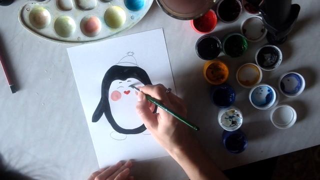 Пингвинчик. Рисуем пингвина смотреть онлайн
