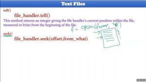 036 I CSE Python Unit 4 Operations on Files   Write, Writelines and Seek