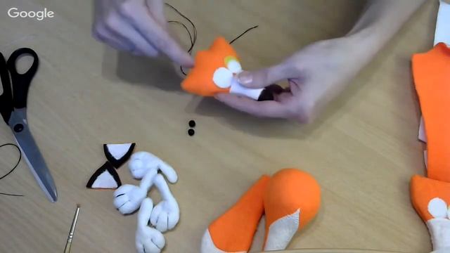 МК флисовый лисёнок.