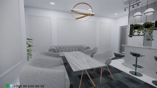 Интерьер дизайн 4-комнатной квартиры, минимализм смотреть онлайн