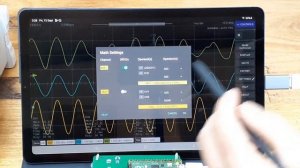 Oscilloscope math channels using the Scoppy Android app