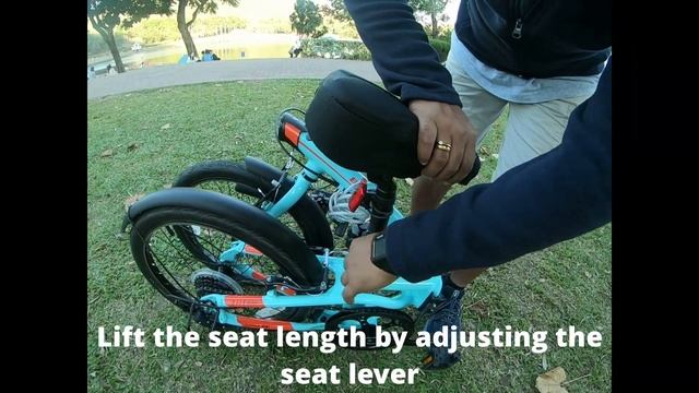 How to fold and unfold decathlon B-twin folding tilt 500 bike.