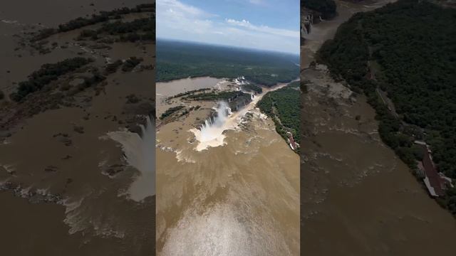 Полёт над самыми мощными водопадами в мире! Игуасу. #бразилия #водопад