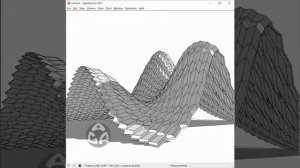 3D modeling a folded structure organic form using Sketchup