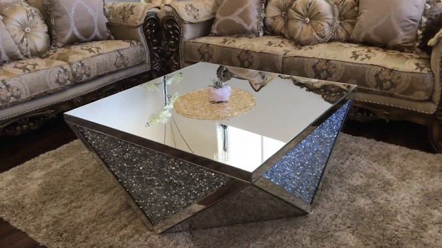Modern Crystal coffee Table, Clear Mirror смотреть онлайн
