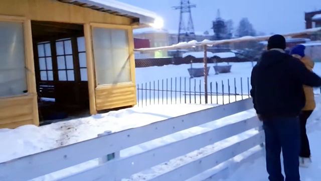 Посмотрели на участок зимой. Погуляли в кантри парке Задворки. смотреть онлайн