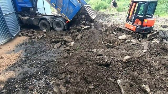 Планировка|погрузка|мини экскаватором