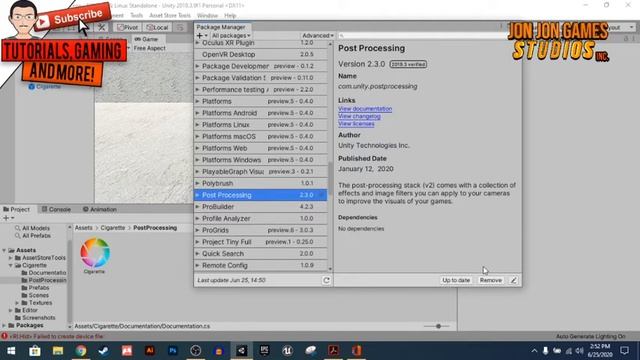 How to get the Post Processing v2 from Package Manager in Unity! смотреть онлайн