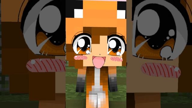 CHICKEN WINGS MEME - APHMAU FOX GIRL - MINECRAFT ANIMATION #shorts