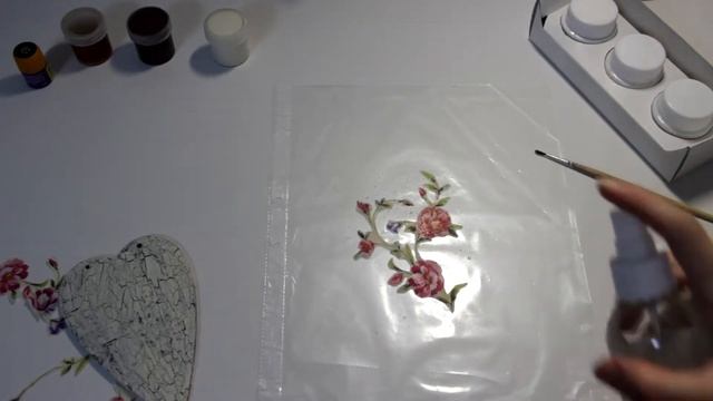 Декупаж деревянного сердечка смотреть онлайн