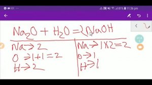 Na2O+H2O=NaOH Balanced Equation||Sodium Oxide+Water=Sodium hydroxide Balanced Equation