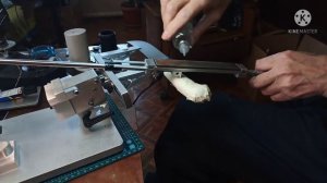 Заточка ножа из Дамаска.