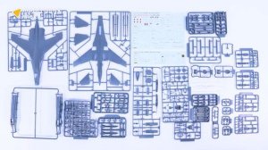 Распаковка сборной модели Российский самолет Су-35С, Su-35S“Flanker E" от производителя GWH.