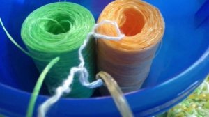 Новинки в вязании!Мочалка спицами и Впервые ковер!