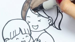 Как нарисовать мать и дитя с MiMi | Раскраски детей HD | Рисование и окраска