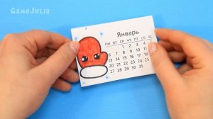 Настольный календарь своими руками из бумаги / DIY Desk Calendar / Paper Mini Calendar