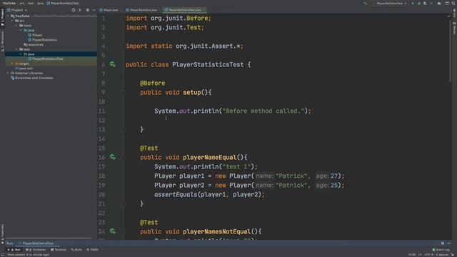 Using @Before with JUnit - Tutorial смотреть онлайн